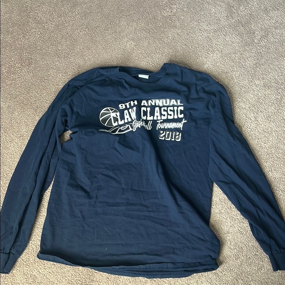 Navy Long Sleeve Graphic Tee